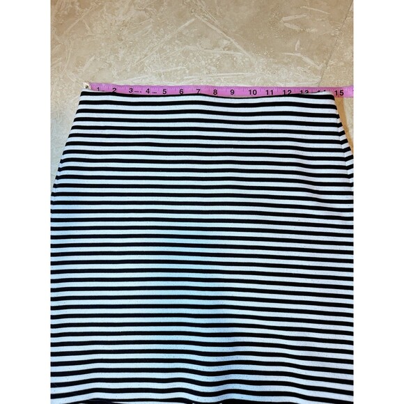 🖤 LOFT Black & White Striped Mini Pencil Skirt – Size Small - Picture 6 of 12